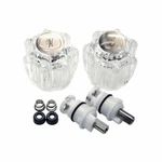 Kitchen 2-HANDLE Rebuild For Delta Faucets, Acrylic Handles (hot/cold). Fixed Price $12.85.