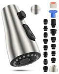 Hibbent Stainless Steel Pull Down Spray Head Replacement With 15 Adapters, Ns.... Fixed Price $42.66.