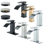 Waterfall Spout Bathroom Sink Faucet 3HOLES Single Handle Basin Vanity Mixer Tap. Fixed Price $28.99.