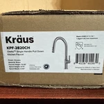 Kraus Oletto Single Handle Pull Down Kitchen Faucet KPF-2820CH Chrome Sealed Box. Fixed Price $119.99.