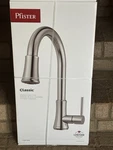 Pfister Classic Stainless Single Handle Pull Down Kitchen Faucet F-529-7PFS. Fixed Price $79.00.