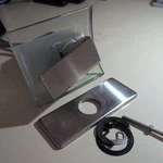 Chrome Waterfall Glass Spout Bathroom Basin Faucet Vessel Sink Mixer Brass Tap. Fixed Price $25.00.