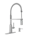 Moen 87897SRS Nori Power Clean Stainless Pull High Arc Kitchen Spring Faucet New. Fixed Price $172.75.