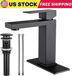 Bathroom Vessel Sink Faucet Tall Body Single Handle Matte Black Tap. Fixed Price $31.98.