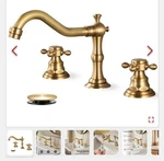 Aklfgn Double Handles 6IN. Widespread Bathroom Faucet 3-HOLE Waterfall Drain. Fixed Price $39.99.