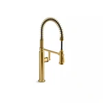 Kohler Edalyn Studio Semi-pro Kitchen Faucet In Vibrant Brushed Moderne Brass. Fixed Price $762.26.