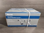 Plumb Works Two Handle Tub & Shower Faucet Chrome Finish. Fixed Price $49.99.