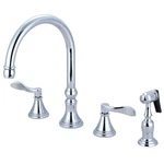 Kingston Brass KS279.DFLBS Nufrench 1.8 Gpm Widespread Kitchen - Chrome. Fixed Price $289.22.