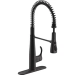 Kohler Simplice Single-handle Pull-down Sprayer Kitchen Faucet Matte Black. Fixed Price $366.07.