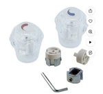 Mainstays Universal Handles Kitchen Bathroom Faucets Clear Acrylic, 2. Fixed Price $16.00.