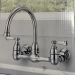 Peerless P2765LF Elmhurst 1.5 Gpm Wall Mounted Bridge Kitchen Faucet, Chrome. Fixed Price $85.00.
