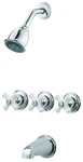 Pfister Chrome White Porcelain Bathtub Shower Trim Kit Valve Required 5 Hole .... Fixed Price $162.90.