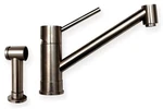 Whitehaus WHFX2125STS Stainless Steel Lever Kitchen Faucet With Side Spray. Fixed Price $455.00.