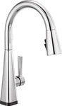 Delta Lenta 1H Pull-down Kitchen Faucet W/ TOUCH2O Chrome-certified Refurbished. Fixed Price $273.48.