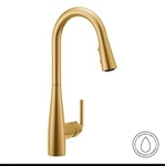 Moen Maureen 87493BG Brushed Gold 1 Handle High Arc Pulldown Kitchen Faucet. Fixed Price $119.99.
