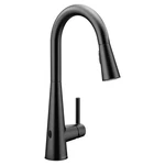 Moen Sleek 7864EWBL Kitchen Faucet With Motionsense - Matte Black Eco Friendly. Fixed Price $399.99.