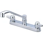 1PK Central Brass 0122-A Two Handle Cast Kitchen Faucet, Chrome. Fixed Price $174.27.
