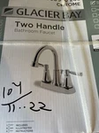 Glacier Bay Melina 4 In. Centerset Double Handle High-arc Bathroom Faucet Chrome. Fixed Price $25.00.