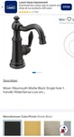 Moen S62101BL Weymouth Single Handle Hole Bar Faucet - Matte Black. Fixed Price $369.99.