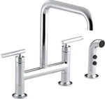 Kohler Purist 1.5 Gpm Widespread Bridge Kitchen K-7548-4-CP Polished Chrome. Fixed Price $549.95.
