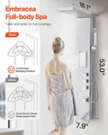 Vevor Shower Panel Tower System With Rainfall Head, 53 Brushed Stainle. Fixed Price $200.90.