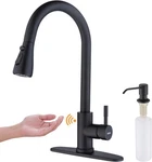 Keer Touchless Pull-down Kitchen Faucet Motion Sensor Soap Dispenser Black. Fixed Price $99.95.