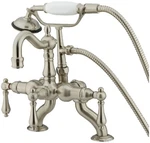 Kingston Brass CC2008T Vintage Deck Mounted Clawfoot Tub Filler - Nickel. Fixed Price $721.47.