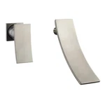 Sumerain Brushed Nickel Waterfall Bathroom Faucet Wall Mount Lavatory. Fixed Price $50.00.