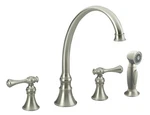 Kohler K-16109-4A-BN Revival Kitchen Sink Faucet, Brushed Nickel, & Spray. Fixed Price $1299.00.
