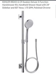Kohler Awaken B110 Premium Wall Mounted Handheld Shower Set Polished Chrome New. Fixed Price $79.98.