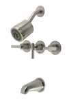 Kingston Brass KBX8138DL Concord Tub And Shower Faucet, Brushed Nickel (read). Fixed Price $89.00.