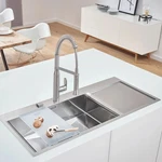 Grohe 31380DC0 K7 Medium Semi-pro Dual Spray Kitchen Faucet 1.75 Gpm -supersteel. Fixed Price $932.01.