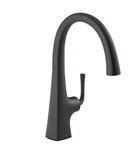 Kohler Graze Matte Black Single Handle Bar Prep Kitchen Faucet. Fixed Price $359.99.