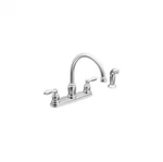 Moen Caldwell Chrome 2 Handle High Arc Kitchen Faucet With Spray. Fixed Price $94.99.