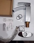 Homgeek Bathroom Sink Faucet Chrome, 1 Hole With Extra Deck Plate. Fixed Price $24.95.