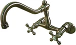 Kingston Brass KS3223AX 6" Center Wall Mount Kitchen Faucet Antique. Fixed Price $179.00.