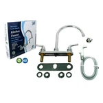 Everflow Lead Free Two-handle Kitchen Faucet With Spray, Chrome. Fixed Price $36.45.