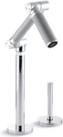 Kohler K-6268-C11-CP Karbon Deck-mount Lavatory Faucet With Silver Tube, Chrome. Fixed Price $2999.00.