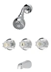 New Boston Harbor Tub & Shower 3 Handle Brass Chrome Faucet 1678481. Fixed Price $63.95.