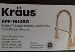 Kraus Bolden KPF-1610BG 18" Pull-down Kitchen Faucet Brushed Gold. Fixed Price $179.99.