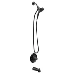 Moen Ronan 82021BL Single-handle Modern Tub Shower Faucet With Round. Fixed Price $124.99.