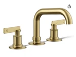 Kohler Castia K-35908-4-2MB Widespread Bathroom Sink Faucet Drain Moderne Brass. Fixed Price $530.00.