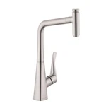 Hansgrohe Metris Select High-arc Pull-out Kitchen Faucet Steel Optik 14884801. Fixed Price $365.00.