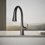 Kohler 22068-WB-TT Graze Pull-down Kitchen Faucet W/konnect Vibrant Titanium. Fixed Price $617.49.
