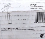 Delta 767LF Ara Single Handle Vessel Sink Faucet Chrome. Fixed Price $225.00.
