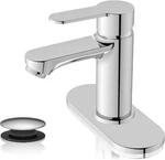 Bathroom Faucet, Single Handle Matte Black Sink For 1 3 Hole Installat. Fixed Price $51.52.