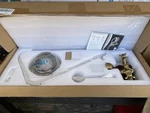 Rozin Bathroom Rainfal Shower Head + Handheld Spray Antique Brass. Fixed Price $125.00.
