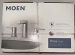 Moen 84629 Rinza 2-HANDLE Widespread Watersense Bathroom Faucet Chrome. Fixed Price $124.99.