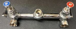 Fisher 9.5" Adjustable Center Wall Mount Faucet Commercial Stainless Steel. Fixed Price $175.00.