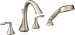 Moen T944BN Eva Two-handle Deck Mount Roman Tub Faucet Trim Kit Brushed Nickel. Fixed Price $385.00.